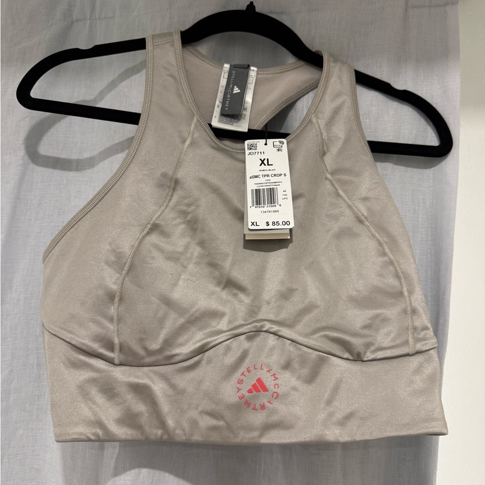 Adidas by Stella McCartney gray/beige Sports Bra NWT. Size XL